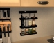 Полка кухонная для держатель специй двойная высокая черная DC 0