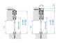 Комплект підвісної розсувної системи для скляних дверей Valcomp Herkules GLASS до 100кг 213-370 3
