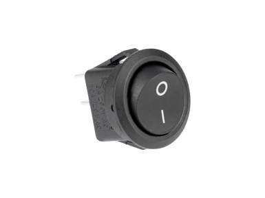 Выключатель кнопочный врезной черный GIFF 6A/250V