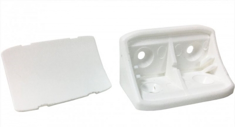 Кутник GTV пластмасовий подвійний білий 