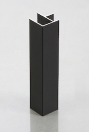 Угол универсальный алюминиевый U90 H-100 к цоколю черный brush
